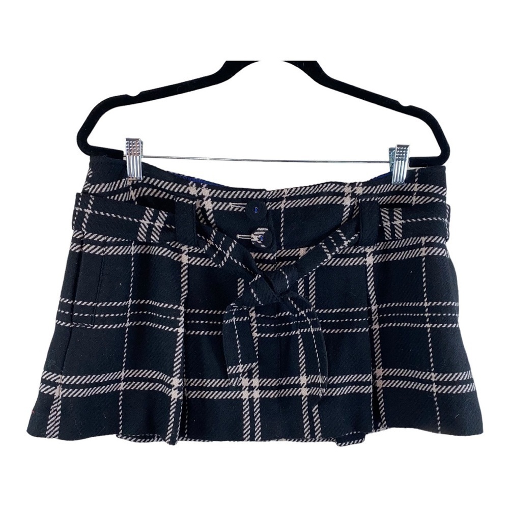 Vintage AE Y2K School Girl plaid ultra mini wool blend‎ skirt Size 12